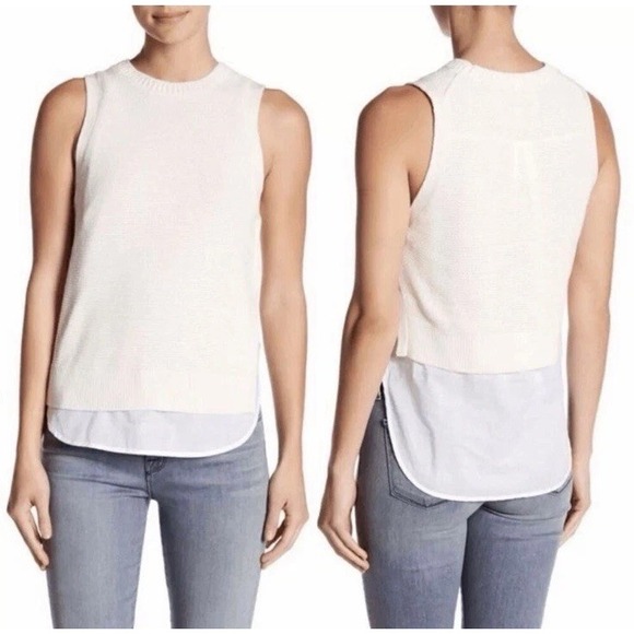 Brochu Walker Tops - Brochu Walker The Loreen Looker Layered Tank Beige Knit